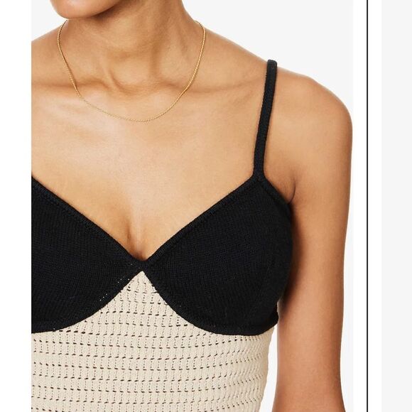 REFORMATION April V-Neck Contrast Organic Cotton Top - Picture 3 of 14